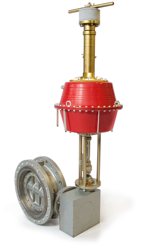 Отсечной клапан баттерфляй с пневматическим приводом